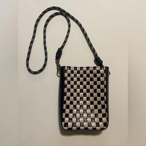 Universal Thread Checkered Black and White Crossbody Bag NWOT